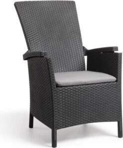 Allibert Vermont Verstelbare Tuinstoel - 64x68x107cm - Grafiet -Tuin- En Buitenwinkels 998x1200
